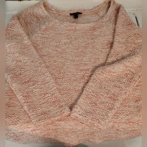 Women's Jessica Simpson Pink & White Marbled Sweater, Size Medium